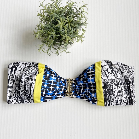 BCBGMaxazria Urban Contrast Bandeau Bikini TOP ONLY! - Picture 2 of 8